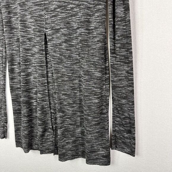 We The Free Stone Cold Split Back Long Sleeve Turtleneck Tunic Top Black Gray S - Picture 8 of 13
